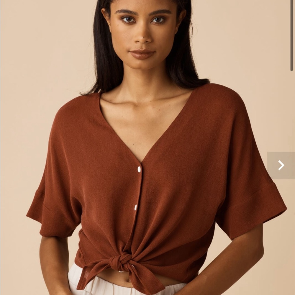 Vetta Capsule Linen Girlfriend Shirt — Washed Rust (Limited!)